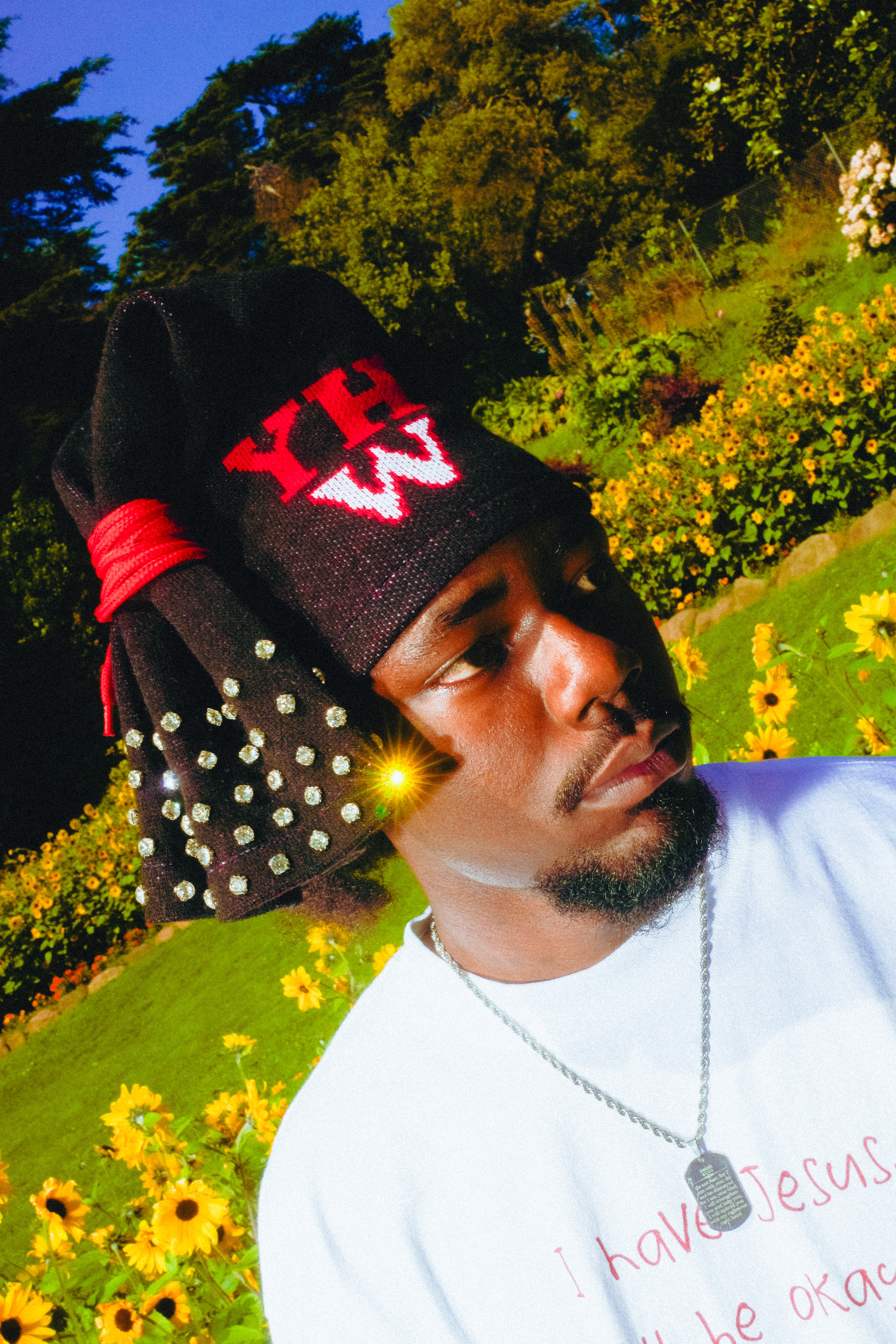 YHW RHINESTONE BEANIE